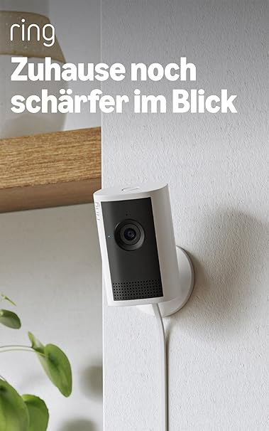 Ring Indoor Camera Plus (newest gen)| Plug-In Security Camera | Retinal 2K, 4x Enhanced Zoom, Low-Light Sight, Manual Lens Cover | 30-day free trial of Ring Subscription Plan