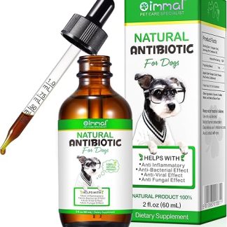 Antibiotics for Dogs, Dog Antibiotics, 60 ml Natural Antibiotics for Dogs, Itchy Skin Relief, Supports Allergy Relief, Dog Antibiotics for Skin Infection Bacon Flavour