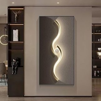 Breaker Box Cover Decorative Mounted Cover for Switch Panel, Modern Flip-Up Meter Switch Box, for Living Room and Home Office Black-A 40 x 60 cm/15.7 x 23.6 inches