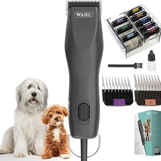 Moser Max 50 Dog Clipper with Attachment Comb Set - Low Vibration & Lightweight Clipper - Powerful Hair Trimmer - Trimmer for Dogs, Cats & Paws