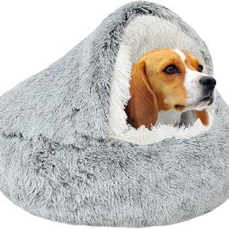 Calming Dog Bed, Fluffy Plush Cat Bed, for Medium and Small Dogs, Washable, Anti-Anxiety Pet Bed, Large Cat Bed for Cats Dogs Indoor.No.: 015002802-0001