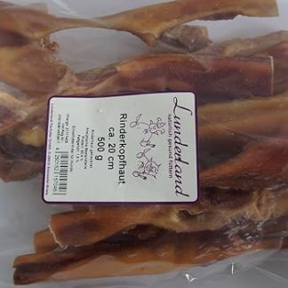 LUNDER Land – Cattle Scalp Snack for Dogs Cattle Scalp Short (Approx. 20 cm) 500 g, 500 g
