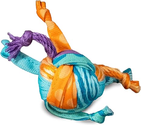 Petstages Tons of Tails - Dental Care Cat Toy with Catnip - Toy with Ribbons - Multi-Colour