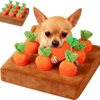 LuGirlre 2026 Sniffing Games Dog | Pets Carrot Puzzle Toy Dog Activity Mat with 9 Pieces Carrot | for Small Medium Large Older Dogs and Kittens Mental Stimulation of Your Dog