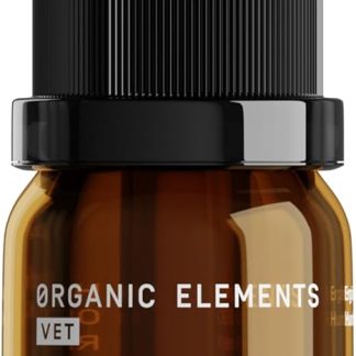 ORGANIC ELEMENTS Vet - Relax Drops for Dogs & Cats - Hemp Oil with Salmon Oil, L-Tryptophan & L-Theanine - Calms Stress, Travel & Thunderstorms - 10ml with Pipette