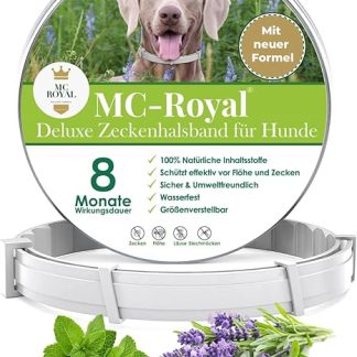 MC-Royal® Deluxe Tick Collar for Dogs - 100% Natural Ingredients - Up to 8 Months Reliable Tick Protection