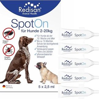 Redisan® Spot on Dog I Plant-Based Tick Repellent Without Chemistry I Effective Protection Against Ticks, Fleas and Insects I Tick Protection Dog Without Side Effect I Up to 15 Weeks Protection I Made