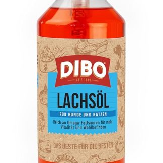 DIBO Salmon Oil for Dogs and Cats - 500 ml with Pump Dispenser | Rich in Omega-3 & Omega-6 Fatty Acids | For Healthy Coat & Skin | Dog Food, Barf, B.A.R.F.