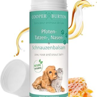 COOPER & BURTON Paw, Nose & Snout Balm for Dogs and Cats, Protection Against Heat, Cold & Salt, Beeswax Propolis, Carnaubau and Wool Wax, Antibacterial, Safe when Licking, Made in Germany