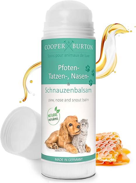 COOPER & BURTON Paw, Nose & Snout Balm for Dogs and Cats, Protection Against Heat, Cold & Salt, Beeswax Propolis, Carnaubau and Wool Wax, Antibacterial, Safe when Licking, Made in Germany