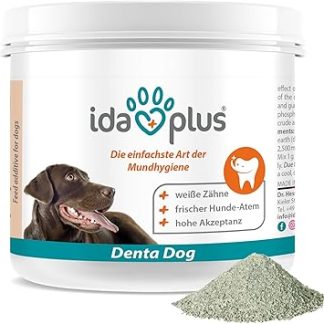Ida Plus Denta Dog - Easy Dog Dental Care without Brushing Teeth - Dog Dental Care Stops Dogs Bad Breath & Provides Fresh Dog Breath - Prevents Dogs Tartar & Plaque - 150 g