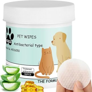 Aomig Eye Pads for Dogs and Cats, 100 Pieces, Eye Care for Pets, 100% Natural Eye Care Pads Dogs & Cats for Cleaning Eye Outflow, Removal of Foreign Bodies, Tear Stains, Inflammation (C)