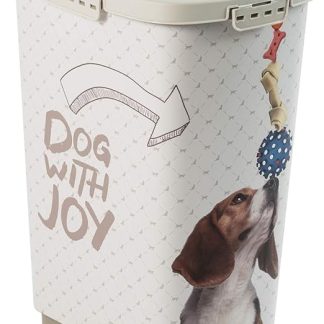 Rotho plastic pet food storage box (PP) with cat design - Cody dry food., medium