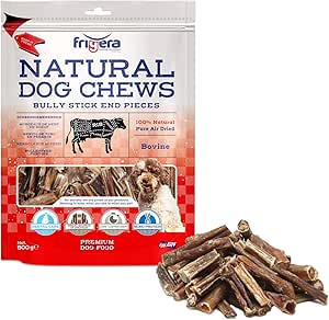 Frigera Ochsenziemerenden 500 g - Beef, Natural, Protein-Rich Treats for Dogs, Gluten and Grain-Free, High-Quality Dog Snacks without Additives