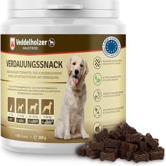 Veddelholzer Dog probiotics to support intestinal flora as a dietary supplement with natural ingredients, perfect dog accessory as a digestive snack or treat for dogs