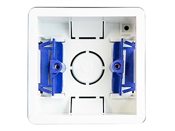 Dencon Wall Dry Lining Flush Electrical Socket Back Box 1 Gang Lining Box 36mm