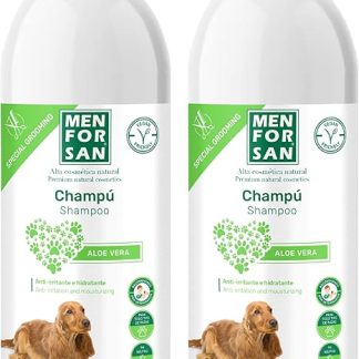 MENFORSAN Aloe Vera Dog Shampoo 1 Litre Pack of 2 Green