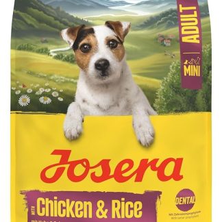 JOSERA Mini Adult Chicken & Rice (1 x 10 kg) Premium Dry Food for Adult Dogs Small Breeds with Biotin for Skin and Fur Small Croquettes Extra Compatible Gluter-Free Pack of 1