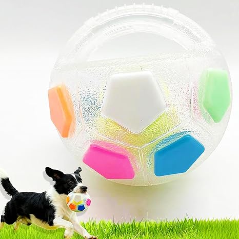 The Mellow Dog Calming Ball, Dog Toy Indestructible, Anti-Stress Ball Dog, Dog Ball with Handle, Interactive Dog Toy Ba-ll, Anti-Stress Ball for Small, Medium and Large Dogs, Blue