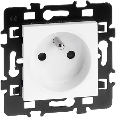 EUR'OHM (Lot de 50) Pinch 2P+T 16A - Esprit - Interrupteur et prise