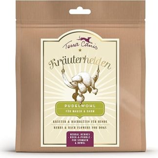 Terra Canis Poodelwohl for stomach and intestines - herbal heroes, 60 g, support with the power of nature, dietary supplement with health herbs and Bach flowers for dogs