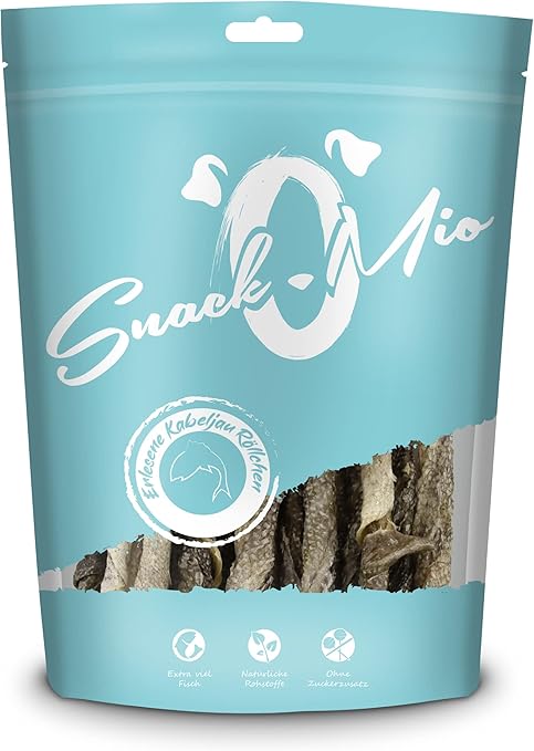 SnackOMio Premium Dog Snack, Exquisite Cod Rolls, Grain-Free, Pack of 1 (1 x 70 g)