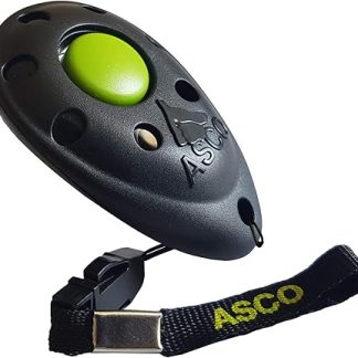 ASCO Premium Clicker for Clicker Training, Dogs, Cats, Horses, Professional Clicker, Dog Training Clicker, Black, ASCO-01P