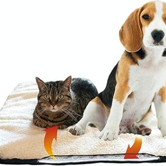 Riijk Self Heating Blanket for Cats & Dogs Heating Blanket Washable Heat Mat for Cats Rustle Free Cat Blanket