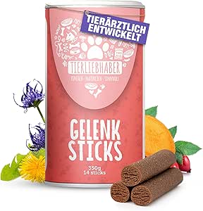 TIERLIEBHABER Joint Sticks 350 g Green-Lipped Mussel Dog & Devil's Claw Dog - Supports Musculoskeletal System & Joints - Collagen, MSM & Natural Nutrients - Joint Fit Supplement - Dog Snacks