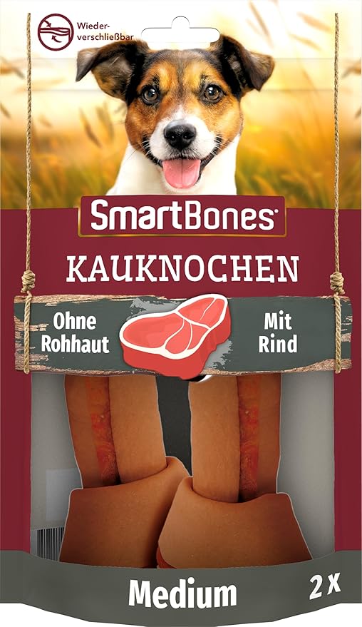 SmartBones Dog Treat Beef Chicken & Vegetable Medium Bones 2 per pack