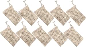 Natural Sisal Soap Bags - Pack of 10