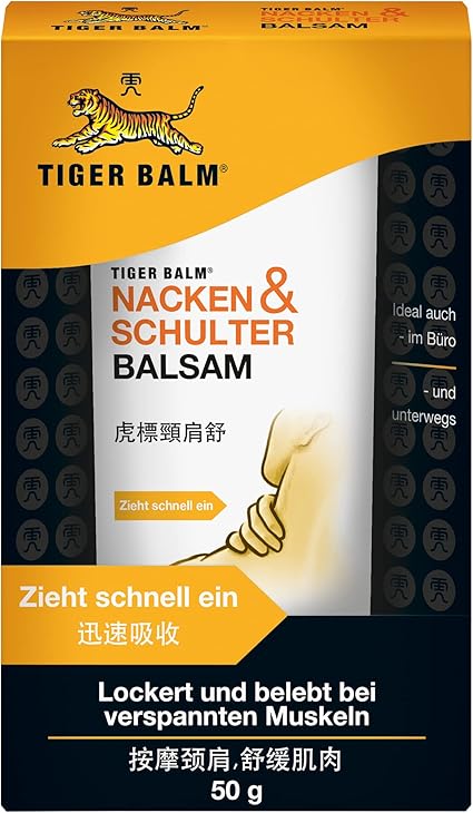 TIGER BALM Neck & Shoulder Balsam - Natural balm for tension in the neck & shoulder area - Nourishing rub ideal for on the go - 1 x 50 g