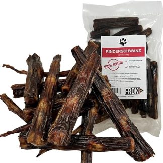 FROKI Premium Beef Tail for Large and Small Dogs 500 g 100% Beef 100% Natural Food Snack Dog Treats Natural Chew Snack Dental Care No Additives