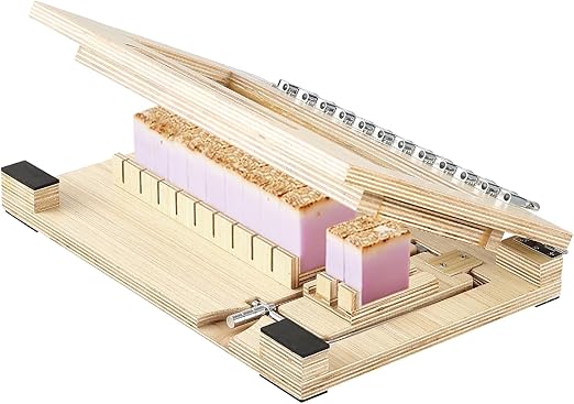 VEVOR Soap Cutter Cuts 1-12 Bars Wire Cutter with Wooden Frame & Extra Wires, Multi-Handmade Soap Cutting Tool for Candles, Cutting Tool for DIY Making