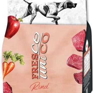 FRESCO Dog Unico Beef 2.5 kg Dog Food Dry Grain-Free Extra High Fresh Meat Content 67% & Vegetables Adult Dry Food for Dogs Sensitive Mono Protein and High Compatibility