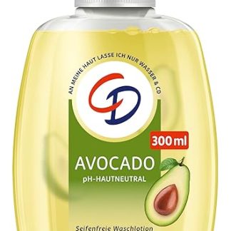 CD Avocado Wash Lotion in Dispenser 300 ml - Nourishing Lotion for Moisturising Cleansing - Vegan and Soap Free, 300 ml
