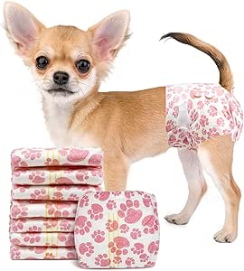 Dono Dog Nappies for Female Dogs, Pack of 16 Female Dogs, Cat Nappies for Female Dogs, Super Absorbent, Leak-Proof, for Incontinence, Travel, Training, Post Surgery, XXS (18-28 cm)