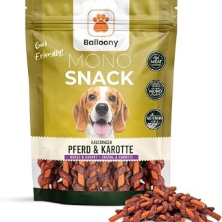 Balloony. Pet Monosnack Horse & Carrot Chew Sticks - Natural Dog Treats Horse for Any Dog - Air-Dried Treats for Dogs (150 g)