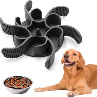 Anti Sling Bowl Dog Slow Feeding Bowl Dog Bowl Slow Eating Dry Food Slow Feeder Dog Bowls Insertion Reduce Overeating Cuttable for Cats Pets