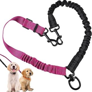 Zyren Double Lead for 2 Dogs, Dog Lead for Two Dogs, No Tangle, 360° Rotating Dog Lead, Two-in-One Pet Lead, Reflective for Small, Medium and Large