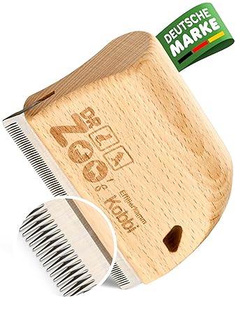 Kobbi Thinning Comb - The Ideal Dog Brush for Changing Fur for Long Hair and Undercoat - Grooming for Small, Large and Medium Dogs