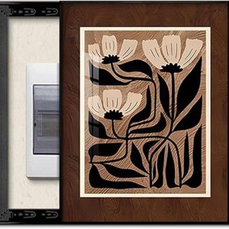 Cammeciso Modern Decorative Cover for Electricity Meter Boxes, Electricity Meter Box, Decorative Cover, Removable, Dustproof, for Restaurant, Home Office, Living Room, Bedroom