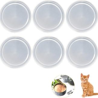 Rayconup Can Lids, 400 g, Pack of 6 Lids for Cans, Washable Can Lid for Cats and Dog Food Cans, Cans for Storage, Food, Pet Food, Cat Food, Dog Food (75 mm)