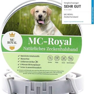 MC-Royal® Tick collar for dogs and cats, effective protection against bugs, waterproof and adjustable, up to 8 months, tick protection with 100% natural ingredients