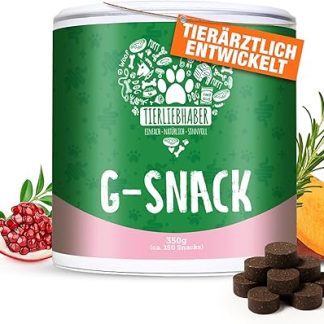 TIERLIEBHABER G-Snack Dog Treats - Supplement Against Unwanted Roommates in Dogs - Dog Treats to Support Dog Build Intestinal Flora - 350 g (approx. 115 Drops) Dog Treats