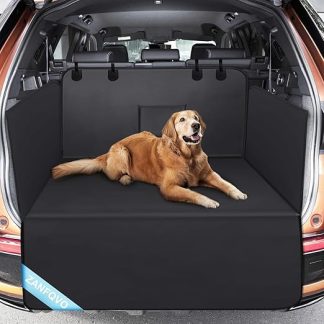 Zanfqvo Car Boot Protector Dog with Side Protection & Boot Sill Protection – Universal Boot Mat Waterproof and Scratch-Resistant, Protective Cover for Car Boot