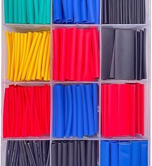 Heat Shrink Tubing, Cable Sleeving Wrap, 8 Size Assorted Heat Kit, 328 Pieces 1.57 Inch Portable Insulation Tubing, Industrial Grade Wire Protection for Electrical Cables