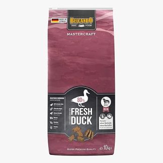 BELCANDO Mastercraft Fresh Duck Dry Dog Food, 10 kg, Dry Food for Dogs with Duck, 80% Fresh Meat, Grain-Free, for All Breeds, Made in Germany