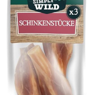 Bogar - Simply Wild - Dog Bone - Dog Food as a Supplement to Daily Diet - Dog Treats in the Shape of 3 Dried Pork Pieces - Supports Dog Care & Dental Health