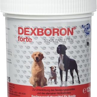 NutriLabs Dexboron Forte Dog Chewable Tablets Pack of 50 Tablets with Devil's Claw for Dogs Regenerating Agent with Willow Bark, Frankincense Extract and Much More – Dog Regeneration Agent